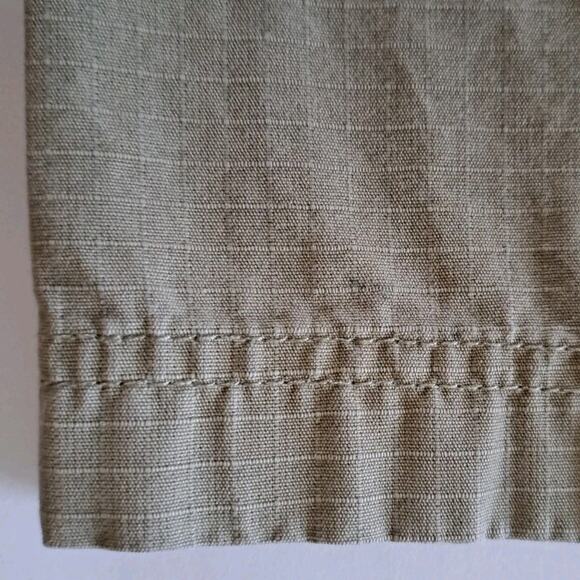 Gander Mountain Capri Cargo Pants Womens 12 Beige 100% Cotton Ripstop Wide Leg - Picture 15 of 15